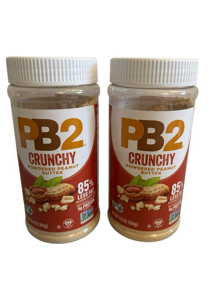 LOT OF 2: PB2 Crunchy Powdered Peanut Butter, 6.5 oz (184 g) EXPIRES Sept 2026