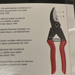FELCO 5 Swiss Made Standard Pruning Shears 25mm Steel Blade Red/Black