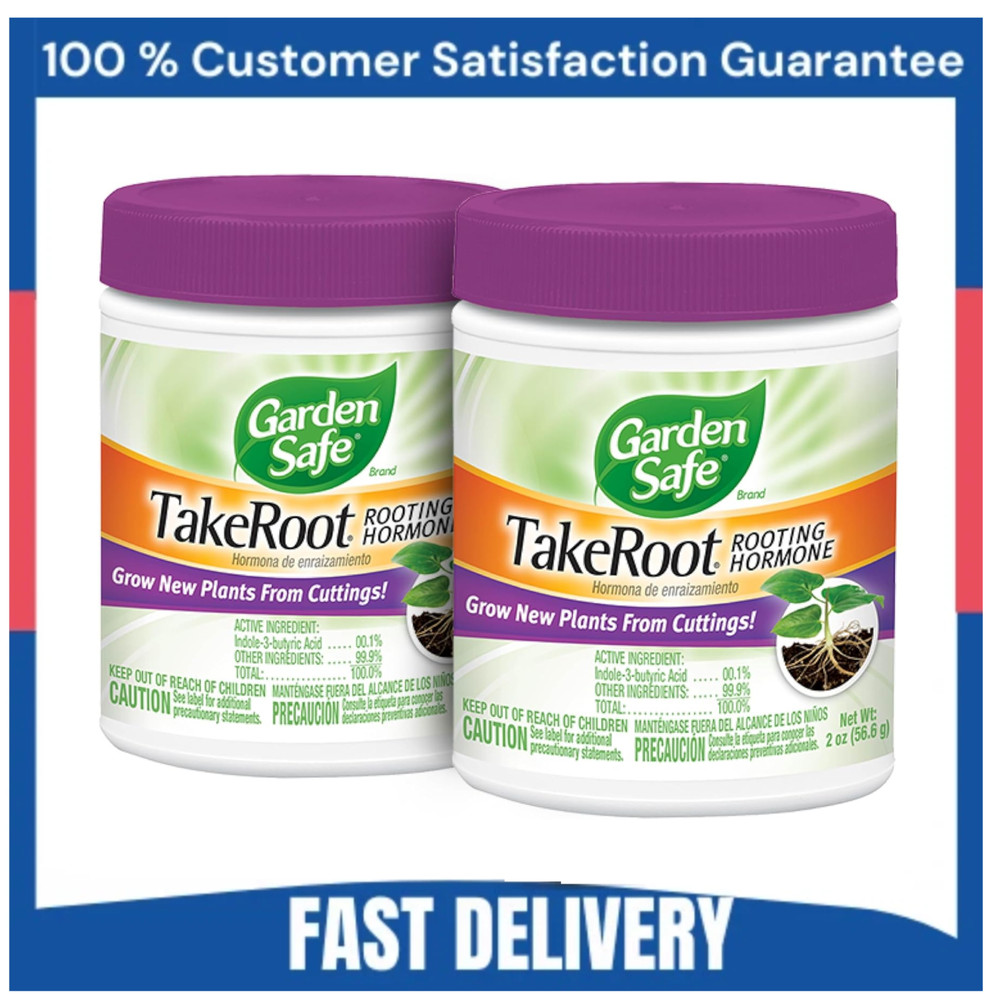 2 Pack Garden Safe Takeroot Rooting Hormone, New Plants Growth Powder – 2 Oz