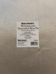 SET OF 4 Dragonfly Beaded Placemats Chargers World Market 15″X15″ Square – NEW