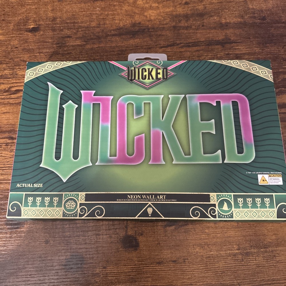 WICKED (8.94in W x 4.4in H) Neon Wall Art – Item #K430468