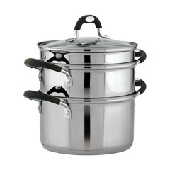 Tramontina 3Qt Stainless Steel Steamer Double Boiler 4-Piece Set Induction Ready
