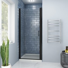 SUNNY SHOWER 26-36″ x72″ Pivot Shower Door Frameless 1/4″ Glass Panel