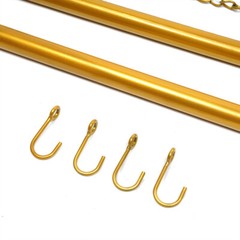 2x Clothing Hanging Rack Metal Gold Garment Storage Organizer Clothes Rack