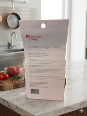 The Everyday Living Stuffed Burger Press is desIGN 2.84 IN HX4.67 DIA DISHWASHER