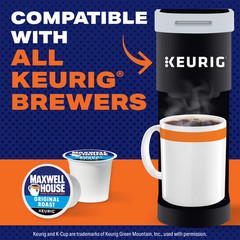(4 pack) Maxwell House Original Roast Medium Roast K-Cup Coffee Pods, 24 ct Box
