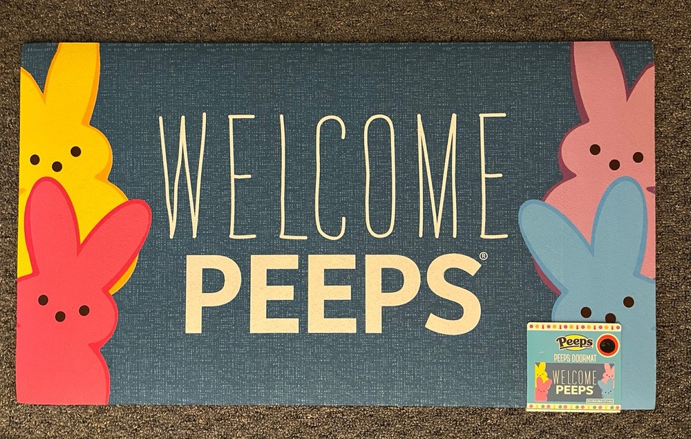 PEEPS Rubber Door Mat “WELCOME PEEPS” 28” x 16” BRAND NEW! Easter/Anytime