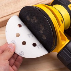 72Pcs 5 inch Sanding Discs 8-Hole Hook Loop for Orbital Sander Paper 40-320Grit