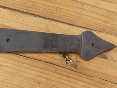 6 LARGE Strap T Hinges 18″ Tee Hand Barn Rustic Door Iron Arrow **SOME RUST**