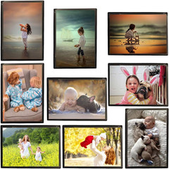 8 Pack 2.5X3.5 Inch Magnet Photo Frame for Refrigerator, Magnetic Picture Holder