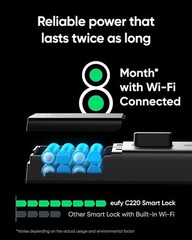eufy Security Smart Lock Touch& Wi-Fi w/ Wireless Video Doorbell 2K Camera+Chime