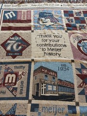 Meijer Grocery Store Midwest 70 Year Anniversary Throw Blanket Tapestry 60×52