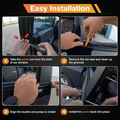 4PCS Window Weatherstrip Seal For Dodge Ram 1500 2500 3500 Crew Cab 2009-2024