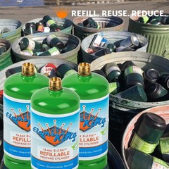 4-Pack 1lb Refillable Camping Propane Tank Cylinder 16.4 oz Bottle Ships Empty