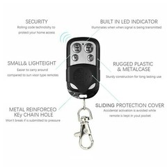 Universal Cloning Electric Gate Door Garage Remote Control Key Fob 433mhz Cloner