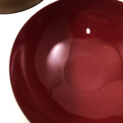West Elm Enamel MCM Style Metal 4.25 in. Bowls Set 4 Red & Orange Dishes *As-Is*