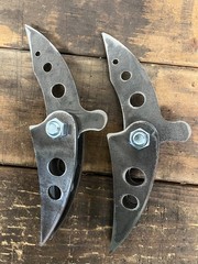 Universal hinges with built in stop Weld On