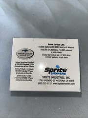 Sprite Showers SLXC Replacement Filter Cartridge 6 Months 10000 Gallons