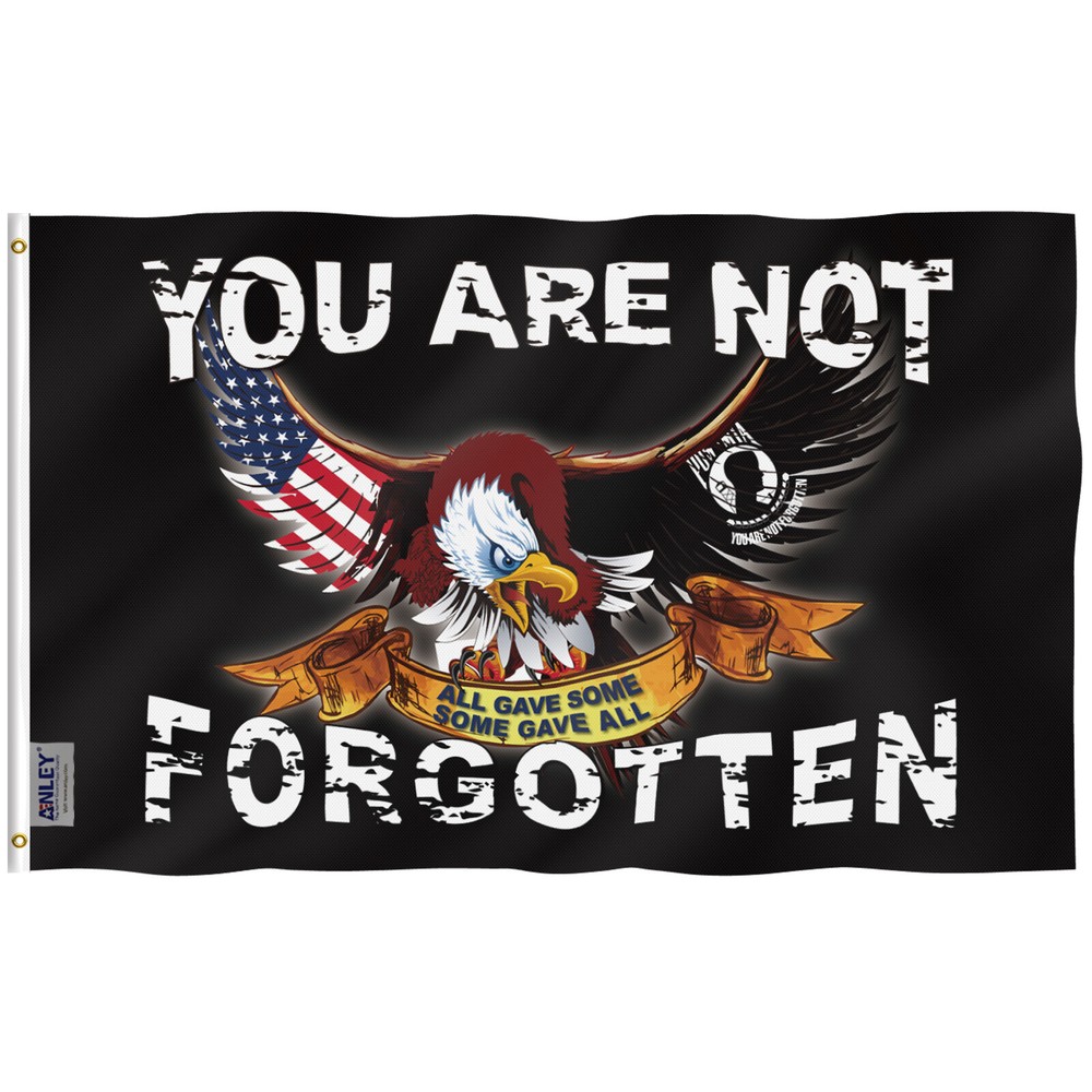 Anley Fly Breeze 3×5 Feet POW MIA Flag You are Not Forgotten Flag Military Flags
