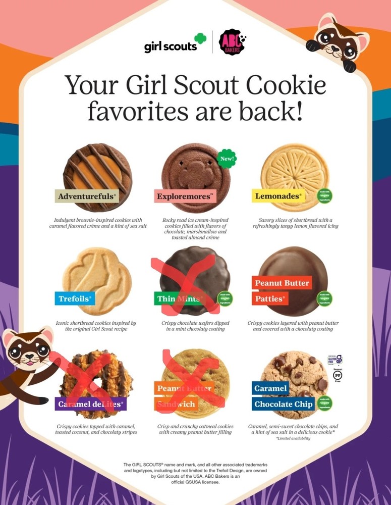 2026 Girl Scout Cookies ABC Bakery