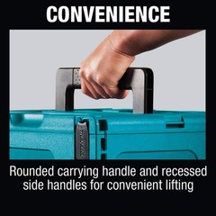 15.5 In. Large Interlocking Tool Box | Makita X Storage Portable Plastic Blue