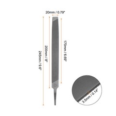 2pcs Mill File 8″ 3.6mm High Carbon Steel Single Cut Flat Hand File