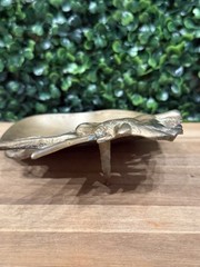 Vintage Solid Brass Pegasus Jewelry Gold Trinket Tray Dish MCM Mid Century Mod