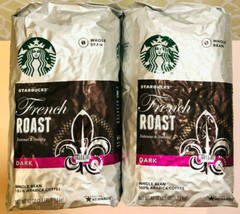 2 Bag STARBUCKS French Roast DARK Whole Bean 100% Arabica Coffee 40oz ea. 10/24