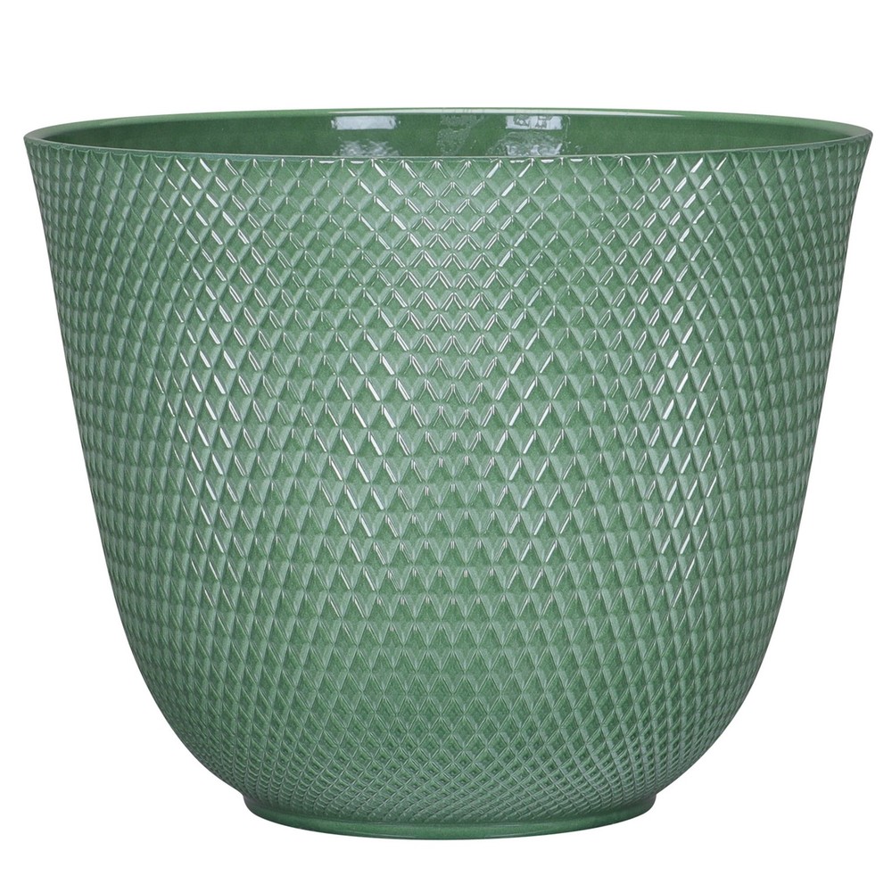 Lora Green Recycled Resin Planter 12.1in x 9.8in