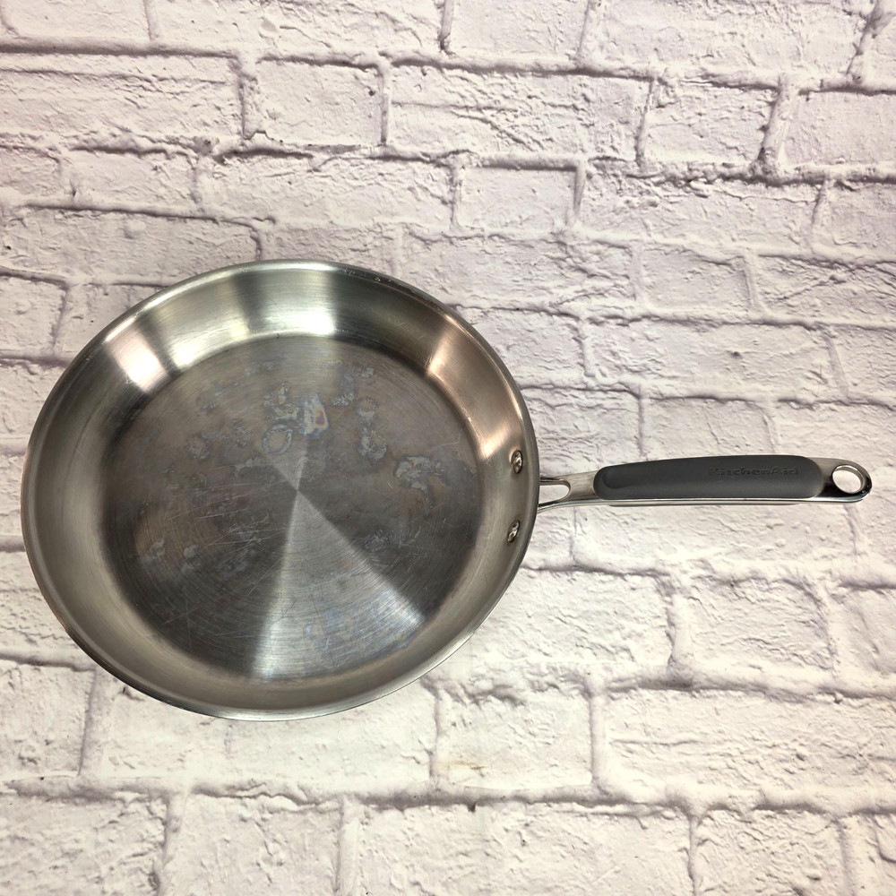 KitchenAid Fry Pan Skillet 12.5in Stainless Steel Impact Bonded Even Heat Base