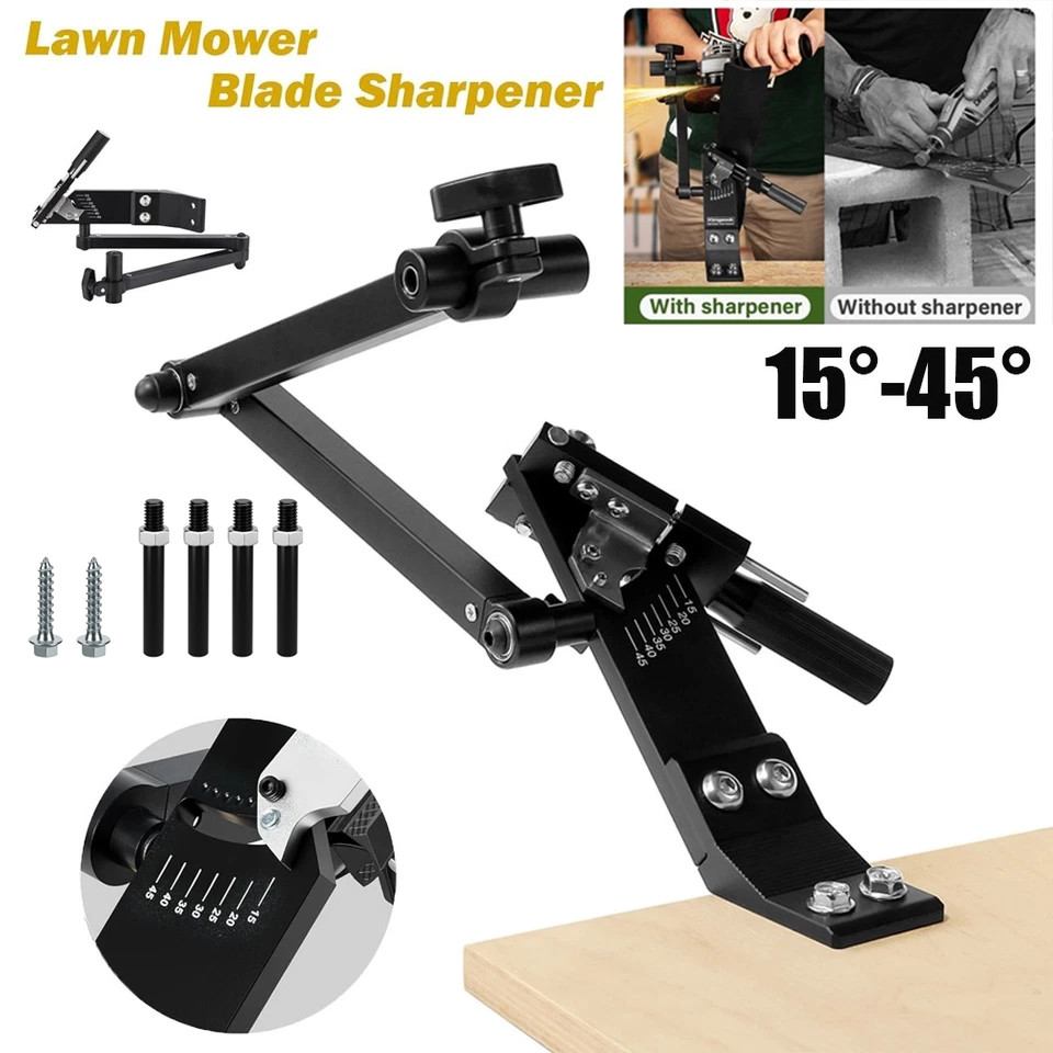 NEW Lawn Mower Blade Sharpener 15°-45° Adjustable Lawnmower Blade Sharpener US