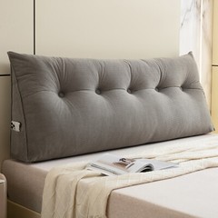 Corduroy Bed Wedge Pillow Headboard Bolster Back Rest Cushion Pillow f Sofa Bed
