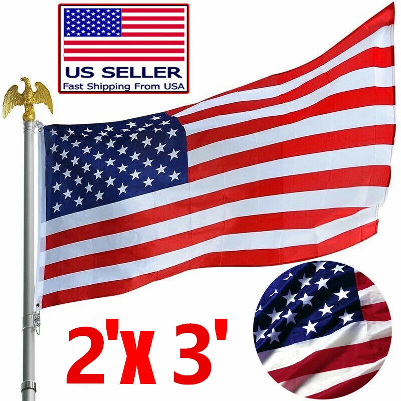 2×3 FT ~US American Flag ~ Outdoor United States US USA Flag with Brass Grommets