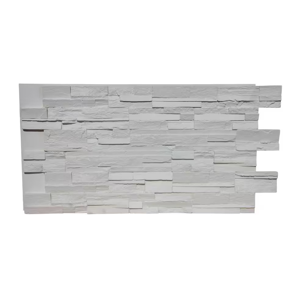 Stack Stone 48 In. X 24.25 In. Polyurethane Interlocking Siding Panel Finished i