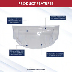 Window Well Cover Round Bubble, Economy 39 in. W x 17 in. D x 15 in. H, 1 Pack