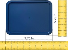 Replacement Lids for Pyrex 7210-PC 3-Cup Rectangle Navy Blue 5.75×7.75″ 2-Pack