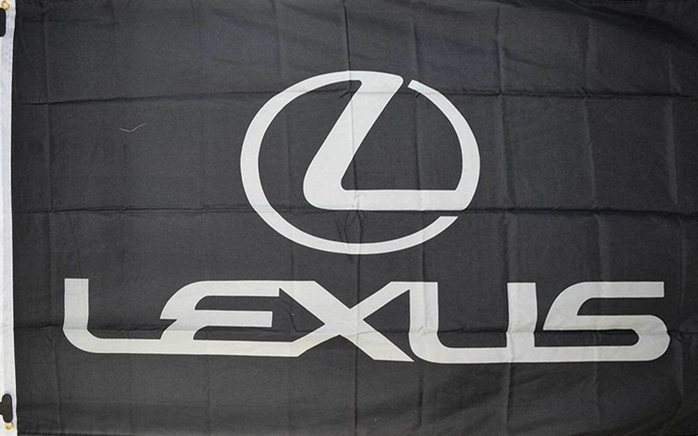 LEXUS BLACK AND SILVER 3′ X 5′ POLY FLAG