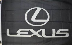 LEXUS BLACK AND SILVER 3′ X 5′ POLY FLAG