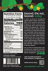 RAW ORGANIC CASHEW HALVES & PIECES -3 LB by beyond (Non-GMO, Fairtrade, Vegan)