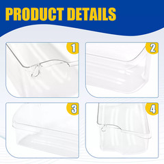 2 Pack Clear Refrigerator Door Bin Shelf #240324502 For Frigidaire Kenmore