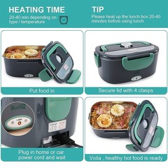 1.5L Electric Heating Lunch Box Portable for Car Office Food Warmer Container US