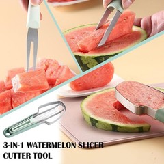 Stainless Steel Watermelon Slicer, 2026 3 IN 1 Watermelon Cutter Knife Server