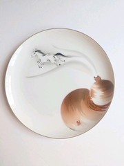 Fukagawa Seiji Japan Zodiac Porcelain Dinner Plates SET 9 Arita Yaki 10.25″