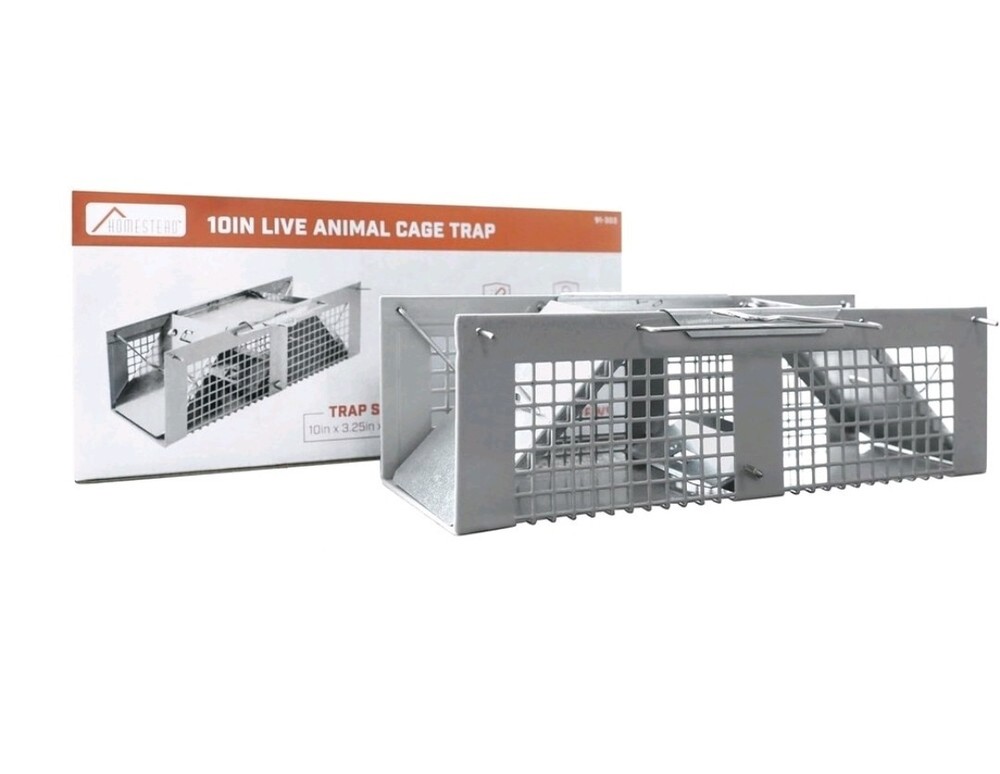 HOMESTEAD No Kill Live Trap – 10″x3″x3″ Cage – Small Animal
