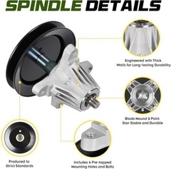 42″ Deck Spindle Rebuild Kit for Cub Cadet RZT-42 – Features 2 Spindles & Idlers