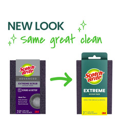 Scotch-Brite Advanced Extreme Scrub Scour Pads: 4.4 in. x 2-1/2 in. (Purple) *2-