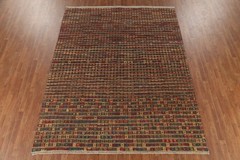 Checkered Moroccan Modern Area Rug 8×10 Hand-knotted Wool Oriental for Any Room