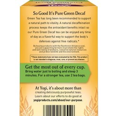 Yogi Tea – Green Tea Pure Green Decaf (4 Pack) Decaffeinated 64 Organic Tea Bags