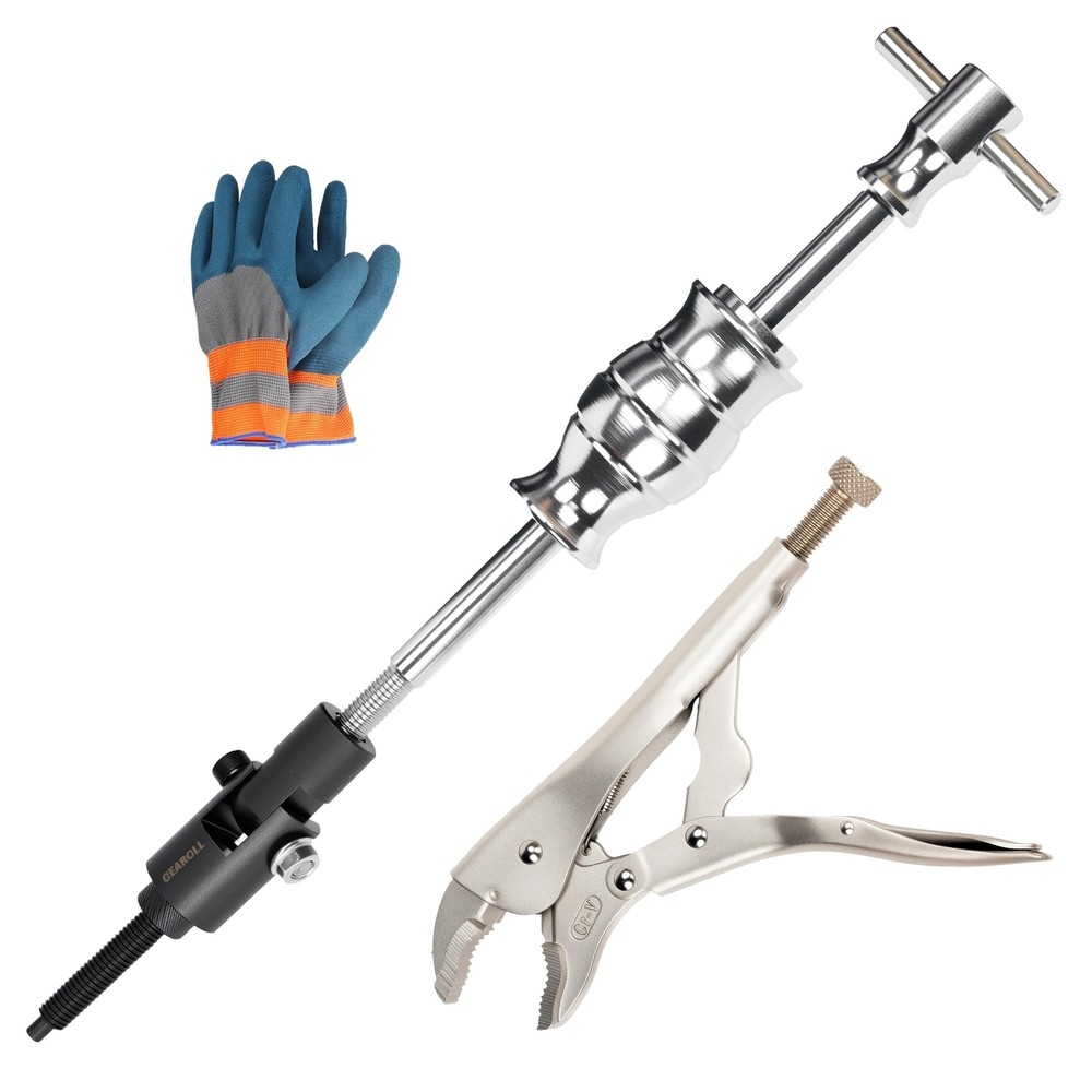 Locking Pliers Slide Hammer Puller Set, 9.8 in Locking Pliers 2 lb Slide Hamm…
