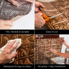 Fasade 18in x 24in Traditional Style/Pattern #1 Backsplash Panel